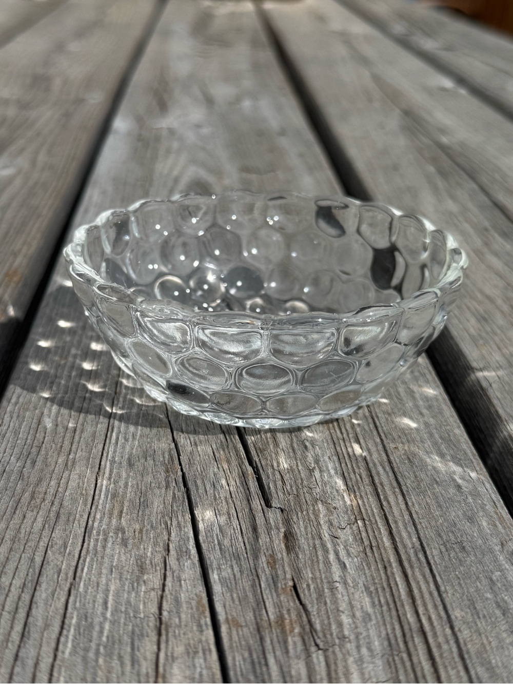 vintage Anchor Hocking "Bubble" pattern glass bowl